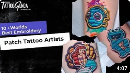 Patchwork embroided tattoos by tattoogenda