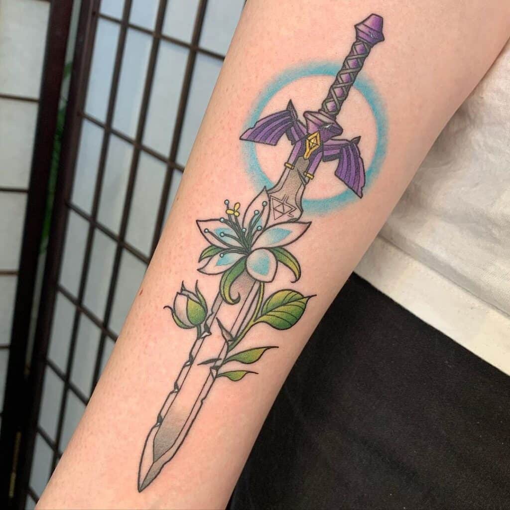Sword with flowers