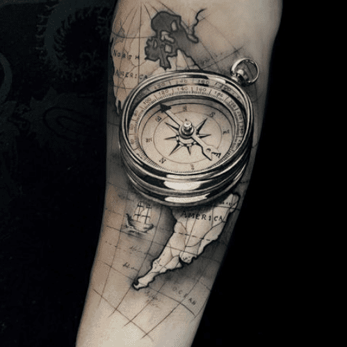 15 Compass Tattoos Designs, Tattoo Styles & Tattoo Ideas - tattoogenda.com