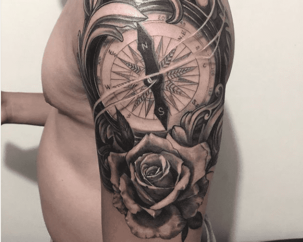 Tattoo uploaded by Vipul Chaudhary • Compass tattoo |Compass tattoo ideas | Tattoo for boys |Boys tattoo • Tattoodo