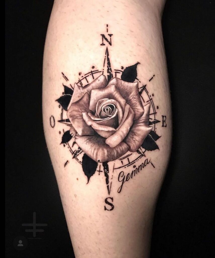 compass rose tattoo