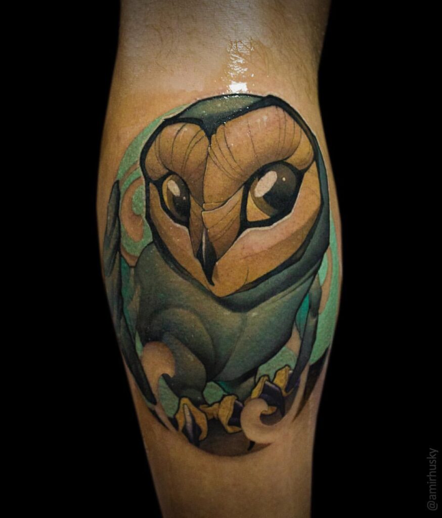 Yeti ink - Owl tattoo done !! A wise old owl sat in an oak; The more he saw  the less he spoke; The less he spoke the more he heard; Why