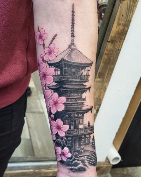 Japanese pagoda from Alex Check out... - Chameleon Tattoo | Facebook