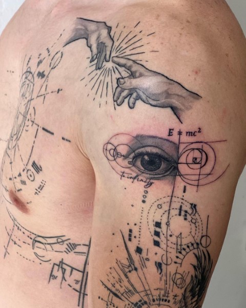 tattoo #tattoos #tatt #tatted #ink #inked #inkedup #line #lines #linework  #fineline #dot #dots #dotting #circle #circles #triangle… | Instagram