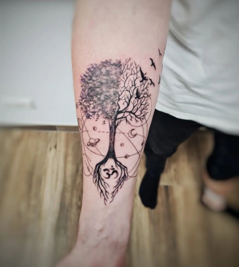 50 Gorgeous and Meaningful Tree Tattoos Inspired by Nature's Path - KickAss  Things