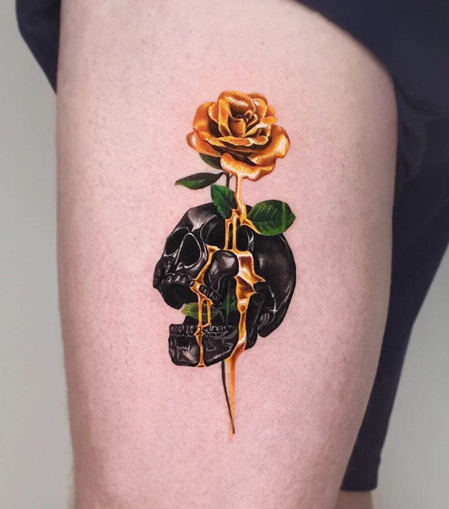 rose and skull