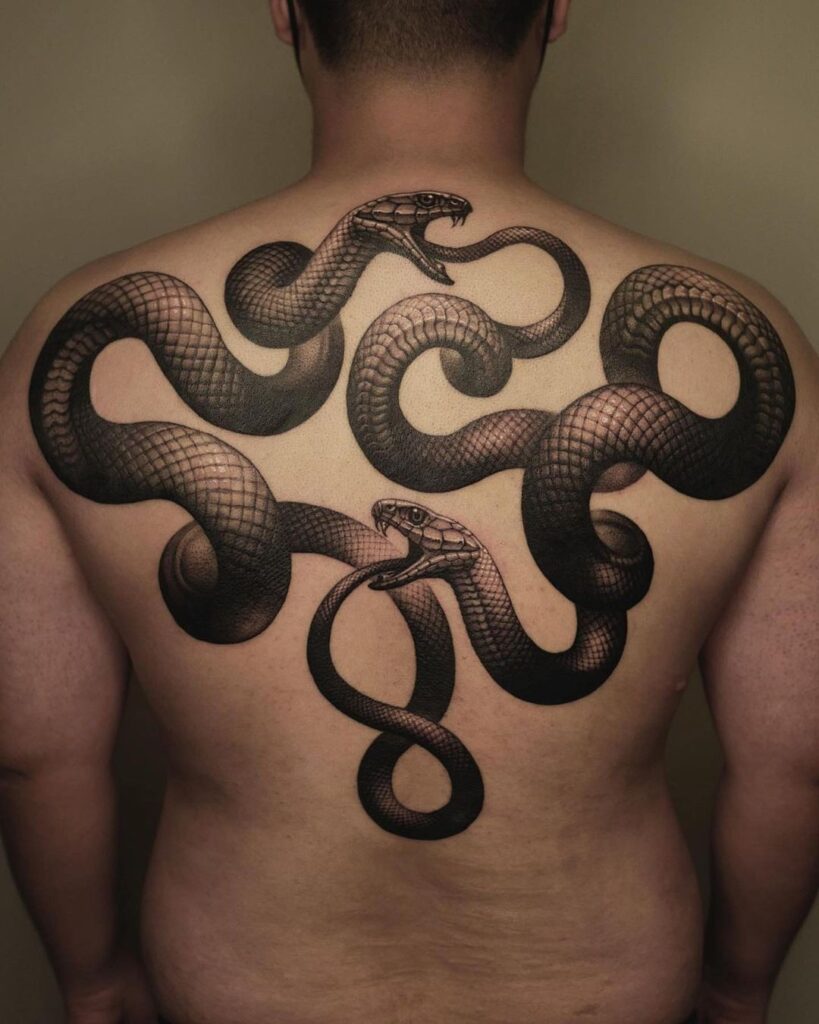 snakes on back