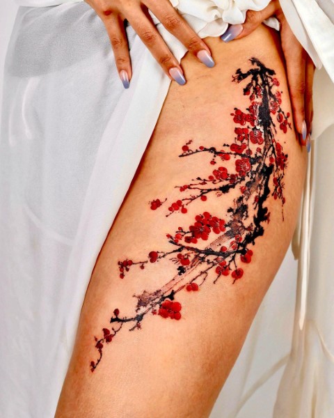 orange blossom color tattoo by Dee Dee: TattooNOW